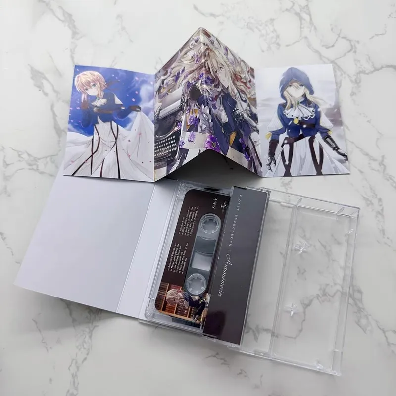 

Anime Violet Evergarden Gilbert Bougainvillea Music Tape Cosplay Cassettes Soundtracks Box Car Walkman Tape Party Music Prop