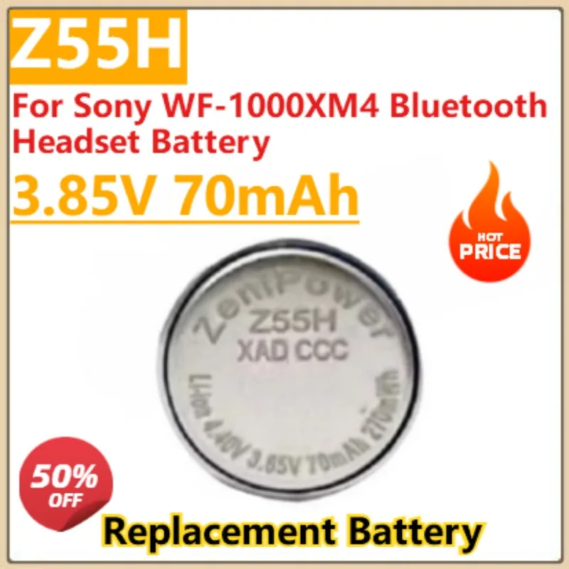 

High Quality New Z55H 3.85V 70mAh Bateria For Replace CP1254 1254 For Sony WF-1000XM4 Bluetooth Headset Battery