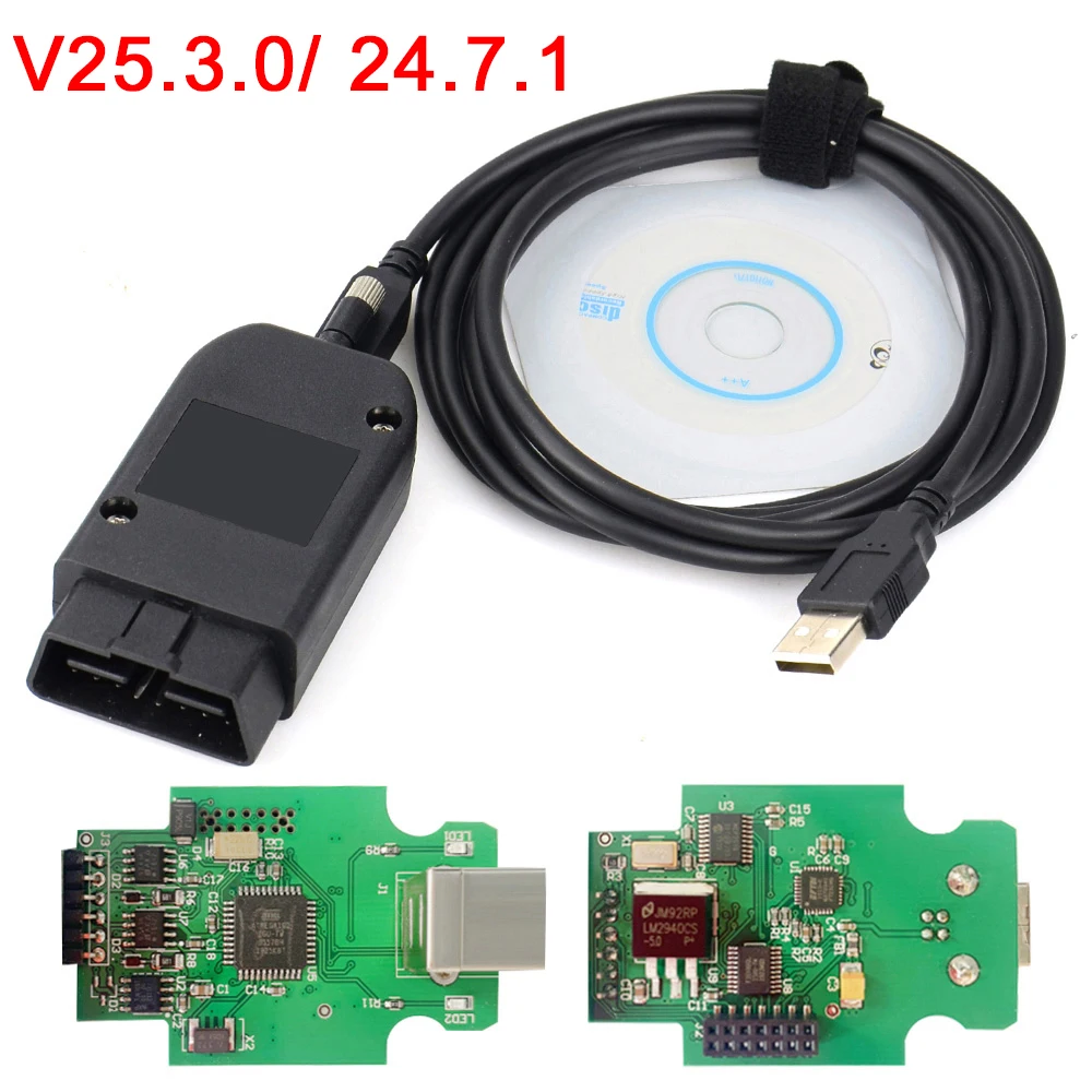 أفضل V25.3 VAG الماسح الضوئي VAG أداة VAG KKL VAG COM كابل obd2 كابل التشخيص متعدد اللغات obd2 الماسح الضوئي عرافة V2 VAGCOM ﻿