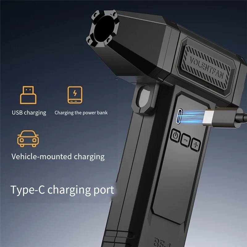 

A13E-Gearsturbo Jet Blower Dust Cleaner Portable Wireless Turbo Fan 9 Gears 4000Mah Brushless Air Blower Type-C Charging LED