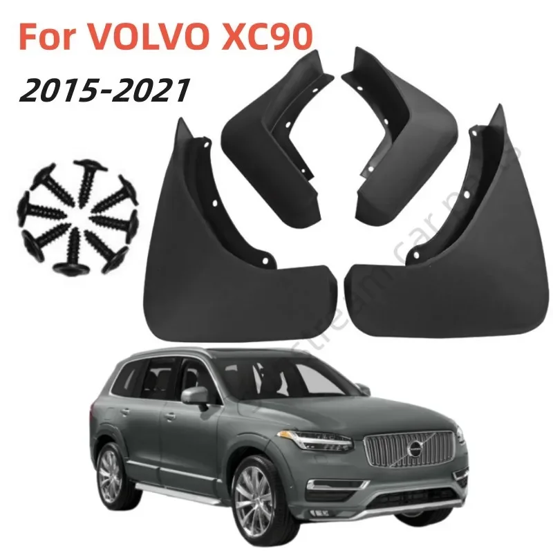 4pcs Mudguards for Volvo XC90 2015-2021 Fender Mud Flap Guard Splash Car Auto Styline Front Rear 2016 2017 2018 2019 2020