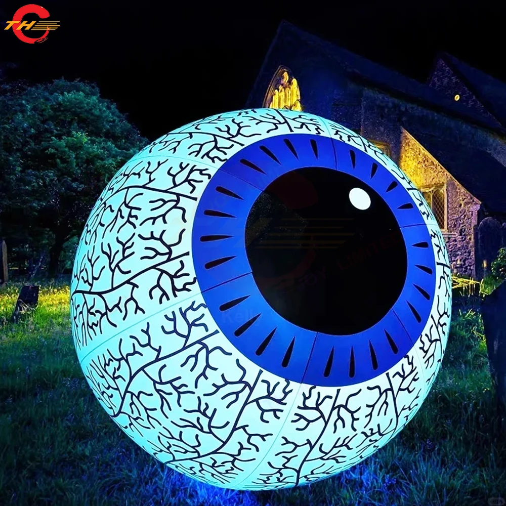 Fast Ship Halloween Festival Decorative Eye Ball Balloon Inflatable Giant Eyeball For Holiday Activities Advertising