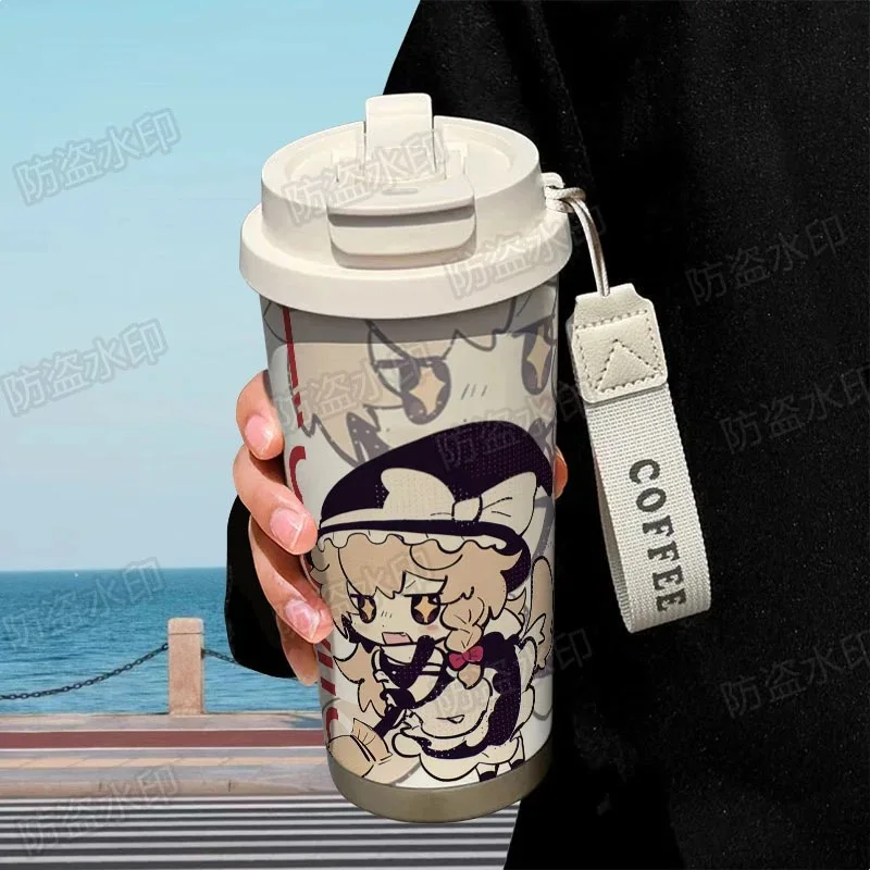 الشرقية مشروع تأثيري كوب معزول 316 الفولاذ المقاوم للصدأ القش المحمولة سيارة فنجان القهوة Ins عالية الجمال لطيف