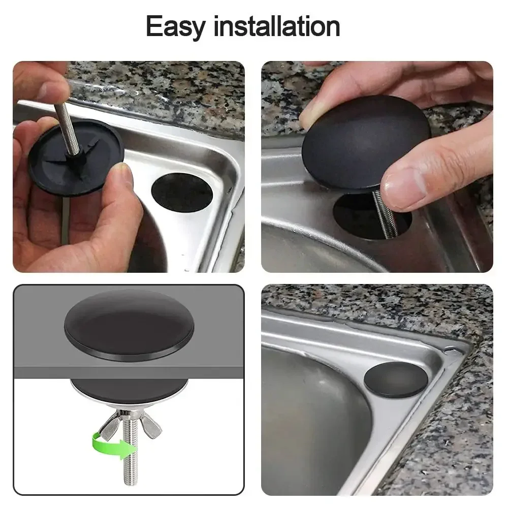 1PC Kitchen Sink Hole Cover Faucet Stainless Steel Kitchen Sink Tap Hole Plate Stopper Cover Blanking Metal Plug