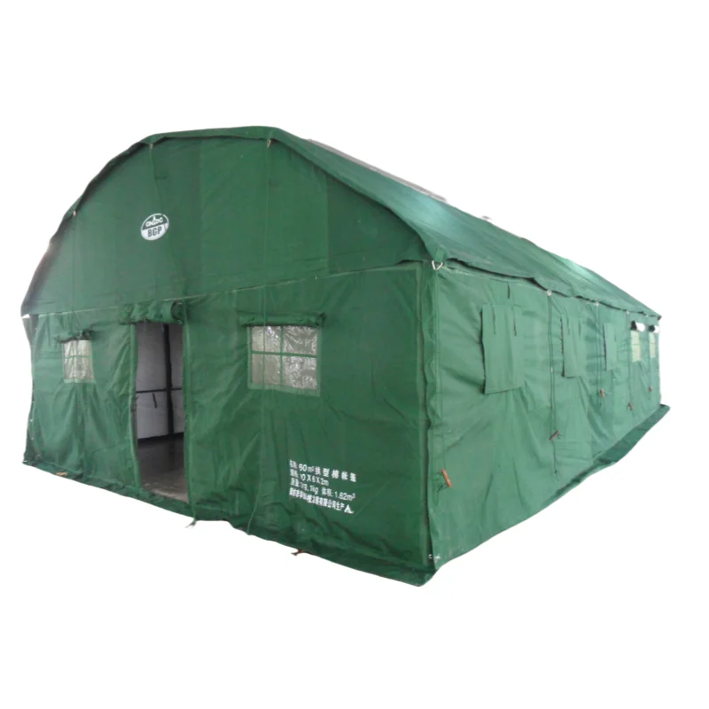 Custom Extra Large PVC Four-season One Bedroom Tenda Permanent Camping Tent Durable Steel Frame 60 Person For Workforce Camp