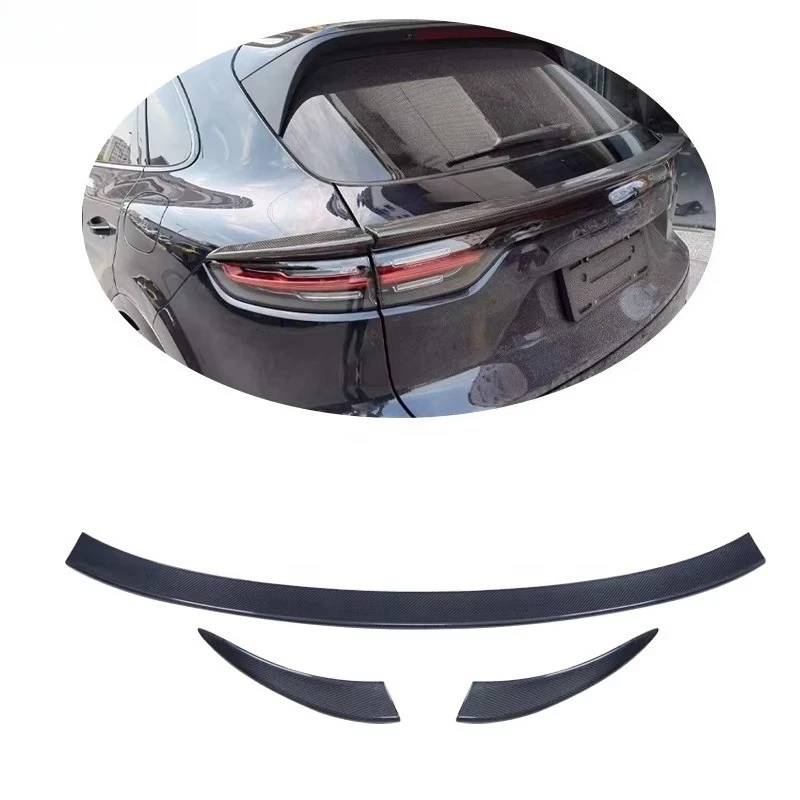 Carbon Fiber Rear Trunk Spoiler for Y90 SUV 2018-UP Back Tail 3PCS/Set