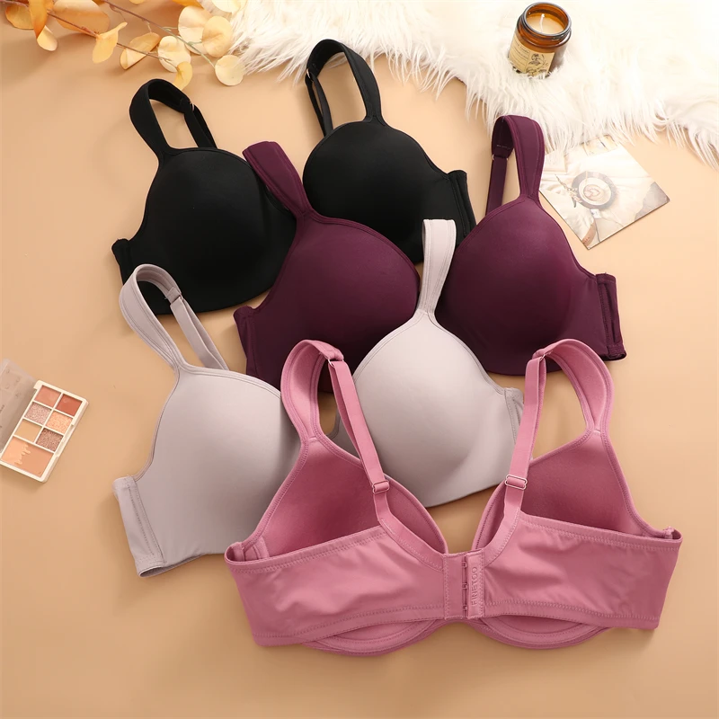 FINETOO Large Size Support Bras For Women Sexy Beautiful Back Seamless Bra One-piece Wireless Bralette Push Up Sports Brassiere