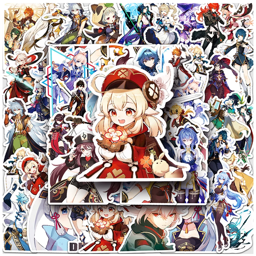 

10/30/50pcs ANCG Game Genshin Impact Stickers Cute Cartoon Decoration Sticker DIY Suitcase Notebook Phone Waterproof Decals Toys