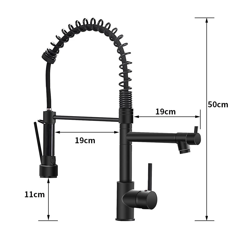 Grifo de níquel cepillado para cocina, llave extraíble de salida de agua giratoria, 866026