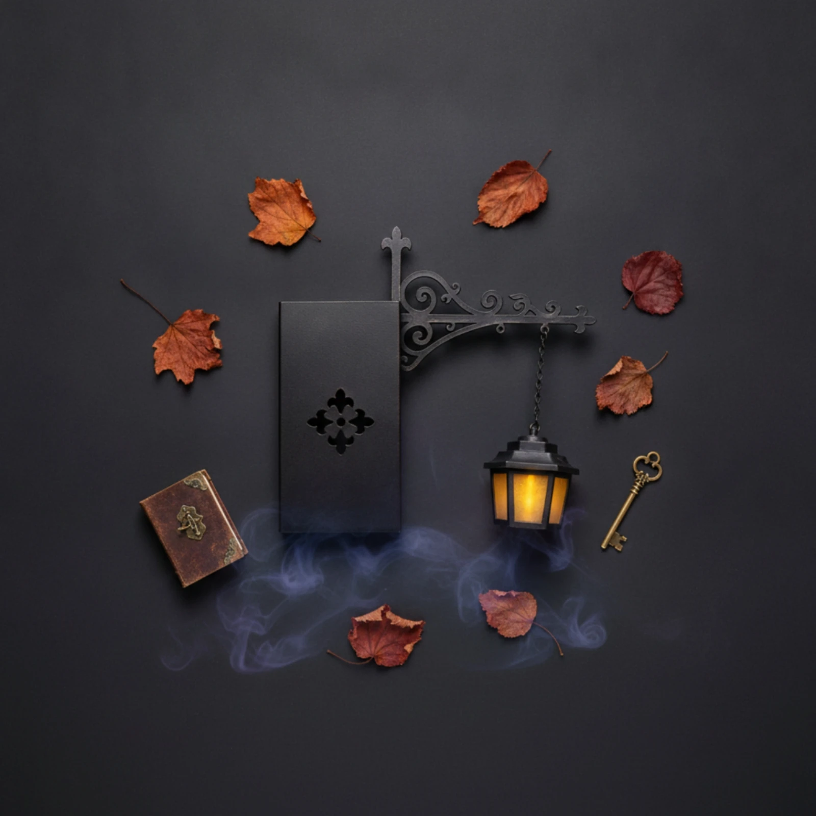 Wrought Iron Bookshelf Lamp Vintage Bookshelf Light Mini Lantern Lamp Decorative Hanging Lantern Lighting Space-Saving