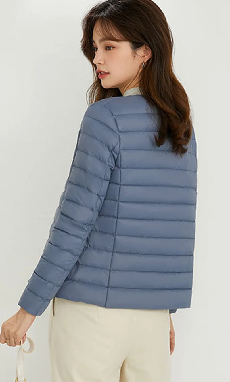 Chaquetas de otoño e invierno para mujer, abrigos acolchados ultraligeros y plegables, Parkas ajustadas coreanas cálidas para mujer 2024