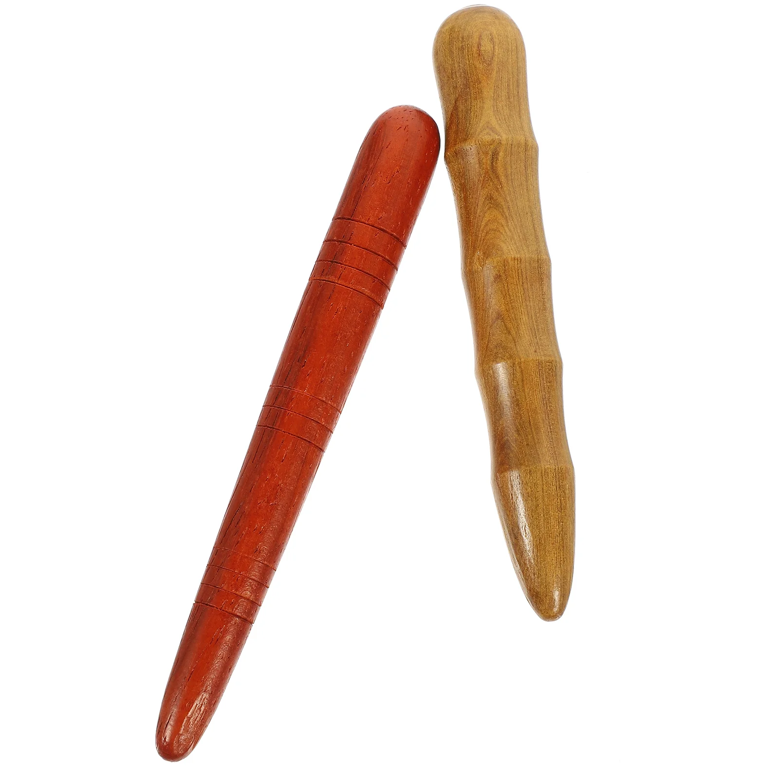 

2 Pcs Acupuncture Stick Feet Massager Foot Wood Multifunction Wooden Tools Care