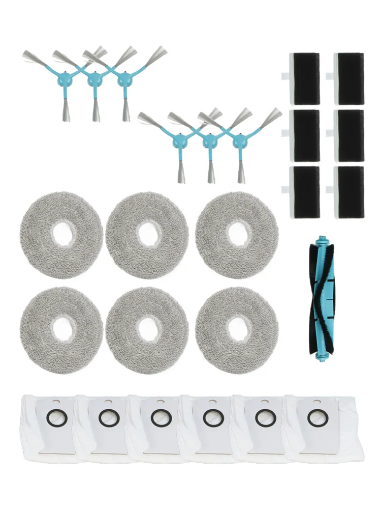 Main Brush and Filter Dust Bag Set Compatible with For Cecotec For Conga 9590 9990 10090 AI for Enhanced Cleaning