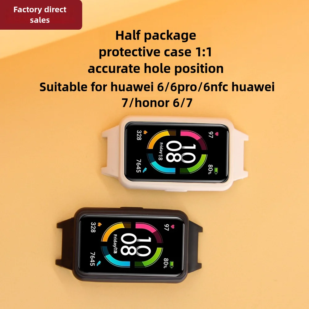 

Magnetic Strap with Soft Protective Case For Huawei Band 6/7 & Honor Band 6/7 Quick Release Replacement Sport Smart Watch Band