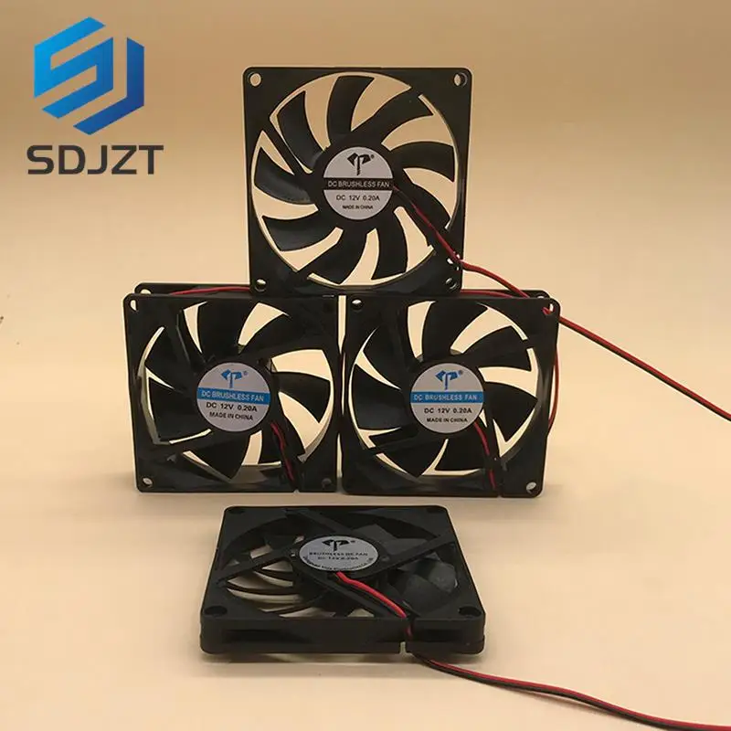 1pc DC Brushless Fans Computer Case Cooling Fan 5V 12V 24V Sleeve Bearing CPU Cooling Fan with Two Lines