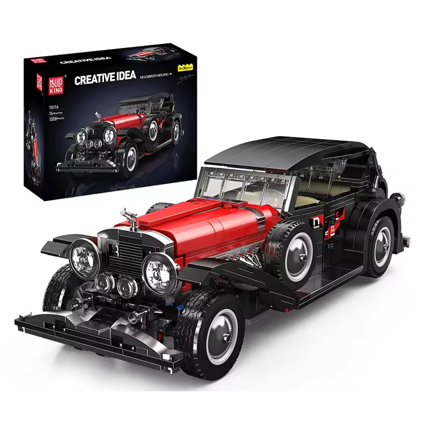 

1308pcs Simulated Sports Car Model Building Blocks Set Creative Assembly Vehicle Ornament Boys Gifts MOC Blocks Collectible Toys