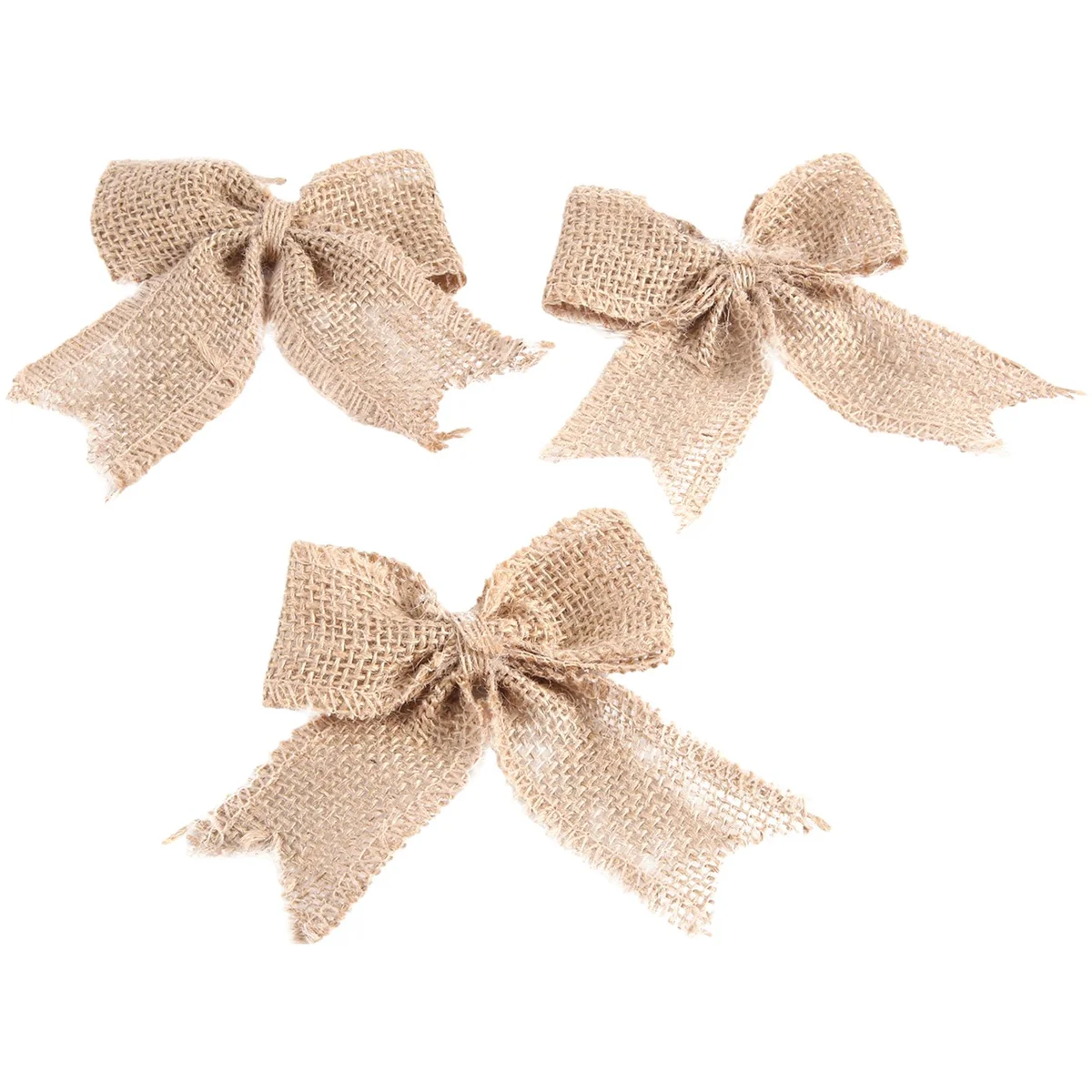 30 Pcs Burlap Bows Burlap Bow Knot Handmade Burlap for Christmas Decorate Tree Festival Holiday Party Supplies