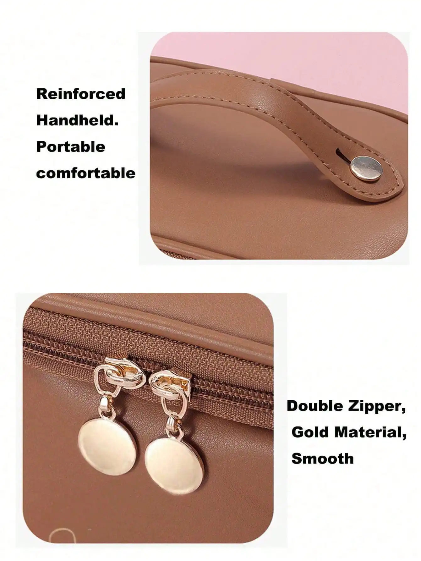 حقيبة مكياج من البولي يوريثان برسومات حروف، حقيبة مكياج للعناية بالبشرة، حقيبة أدوات الزينة - مسكن الرحلات البحرية - هدية عيد ميلاد للأم لوصيفة العروس