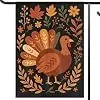Thanksgiving Turkey Garden Flag 12×18 Inch Maple Leaf Harvest Yard Flag llz