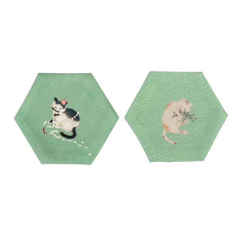 

*Jacquard Coaster Tea Banquet New Chinese Style Zen Table Flag Simple Tea Table Cloth Tea Tray Mat