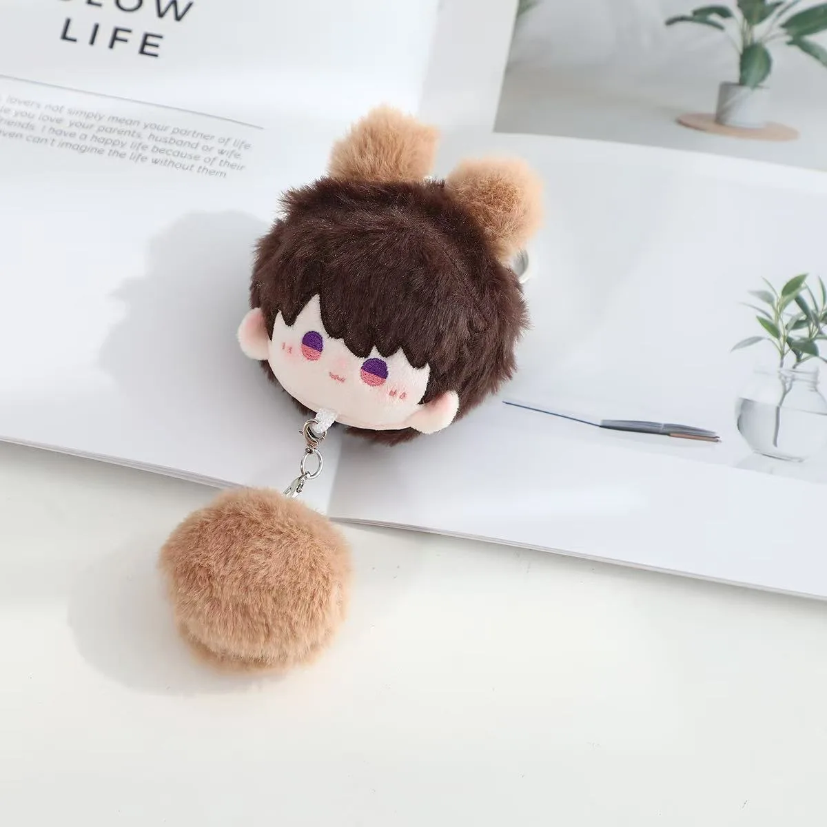 Llaveros de bolso de amor y espacio profundo, llavero de Cosplay, figura de felpa bonita, llavero de muñeca, bolsos, colgante, accesorio, regalo de graduado