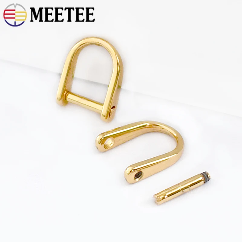 5/10pcs Meetee 8mm O D Ring Buckles Bag Belt Webbing Clothes Hanger Horseshoe Detachable Loop Buckle DIY Hardware Accessories