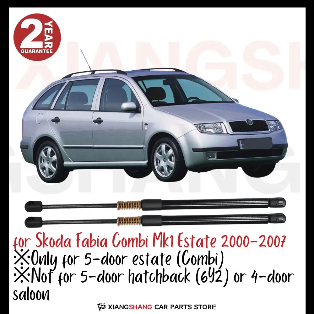 

2pcs Rear Damper for Skoda Fabia Combi Mk1 (6Y5) Estate 2000-2007 WITH SPRING Trunk Boot Gas Charged Gas Struts