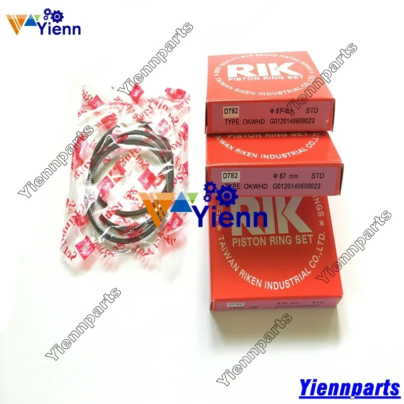 

D782 D782EB D782-EB Поршневое кольцо для деталей двигателя Kubota Трактор B7410 B1181 B7300HSD B7400HSD BX1800D