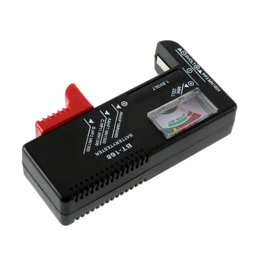 BT-168 Battery Tester Digital Lithium Battery Capacity Tester LCD Display 9V 1.5V Button Cell Battery Capacity Check Detector