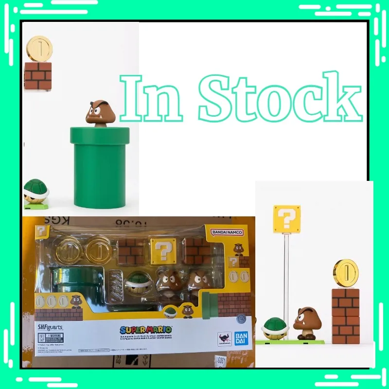 

In stock Bandai S.H.Figuarts SUPER MARIO Playset Mario Playset Action Figures Model Toys Desktop Decoration Figures