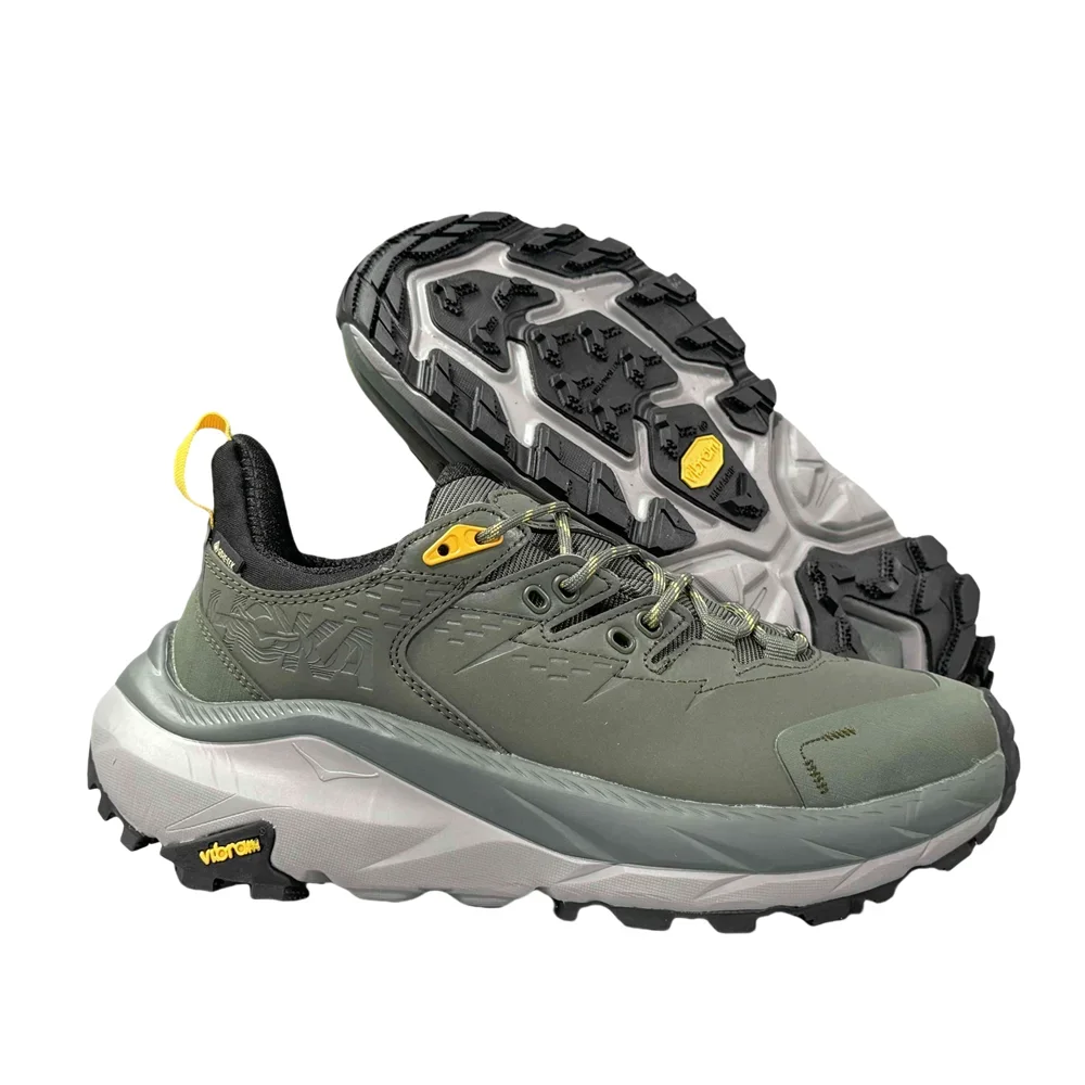 HOKA ONE ONE KAHA 2 GTX Man and Women's GTX Comfortable Waterproof No-slip Wear Resistant Outdoor Shoes Olive green 1123190-TRYL