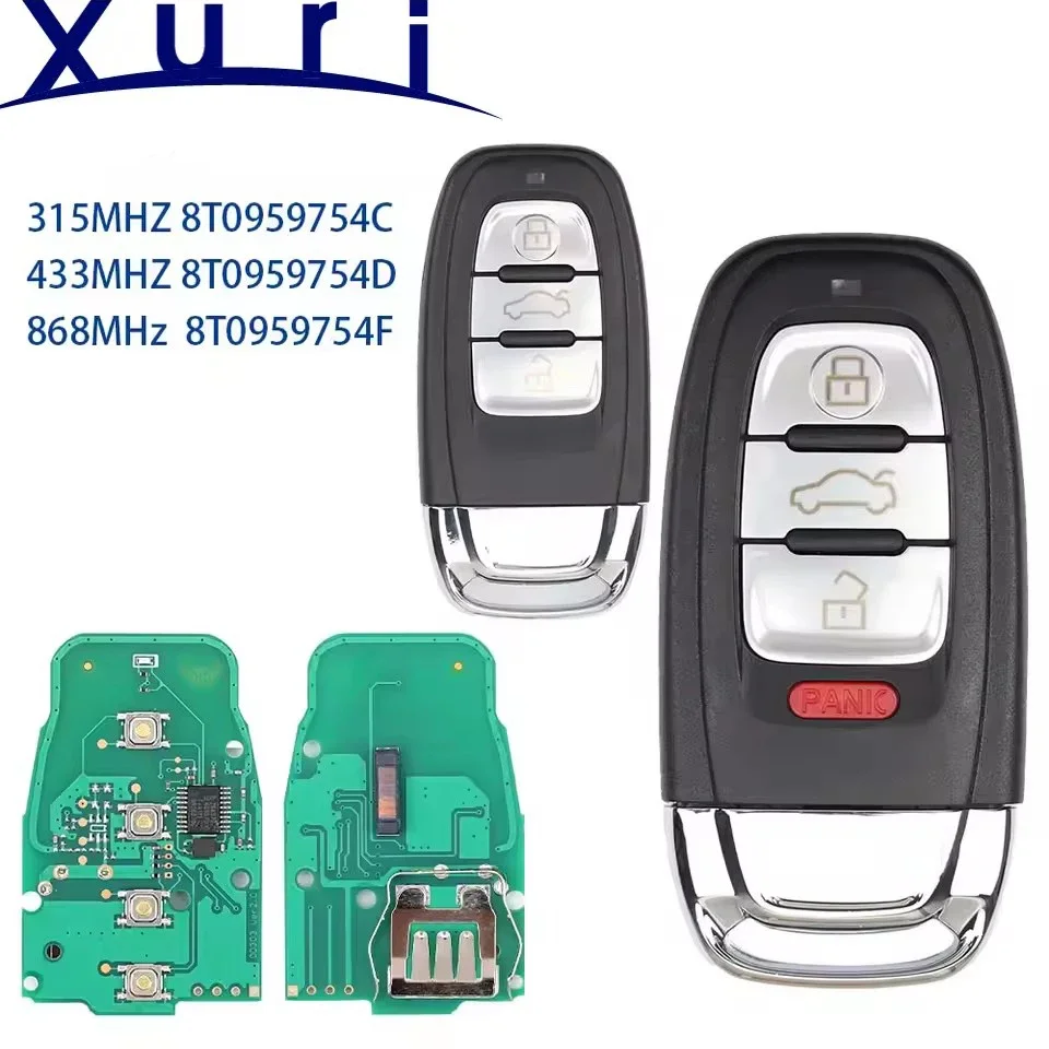 

Умный дистанционный ключ Xuri без ключа 3/4BTN 315 МГц/433 МГц/868 МГц 8T0 959 754C для Audi Q5 A4L A5 A6 A7 A8 RS4 RS5 S4 S5
