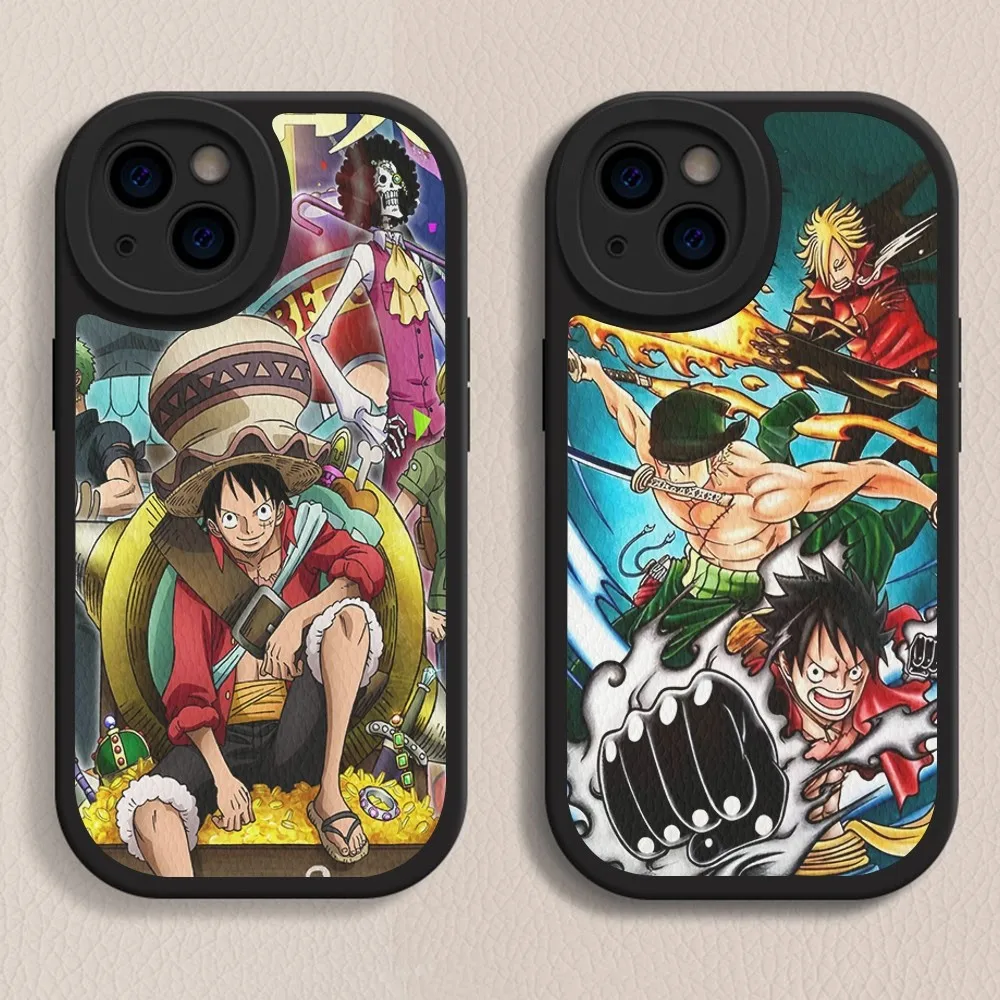 O-One Anime-P-Pieces Phone Case Hard Leather For iPhone 16 15 14 13 12 Mini 11 14 Pro Max Xs X Xr 7 8 Plus Fundas