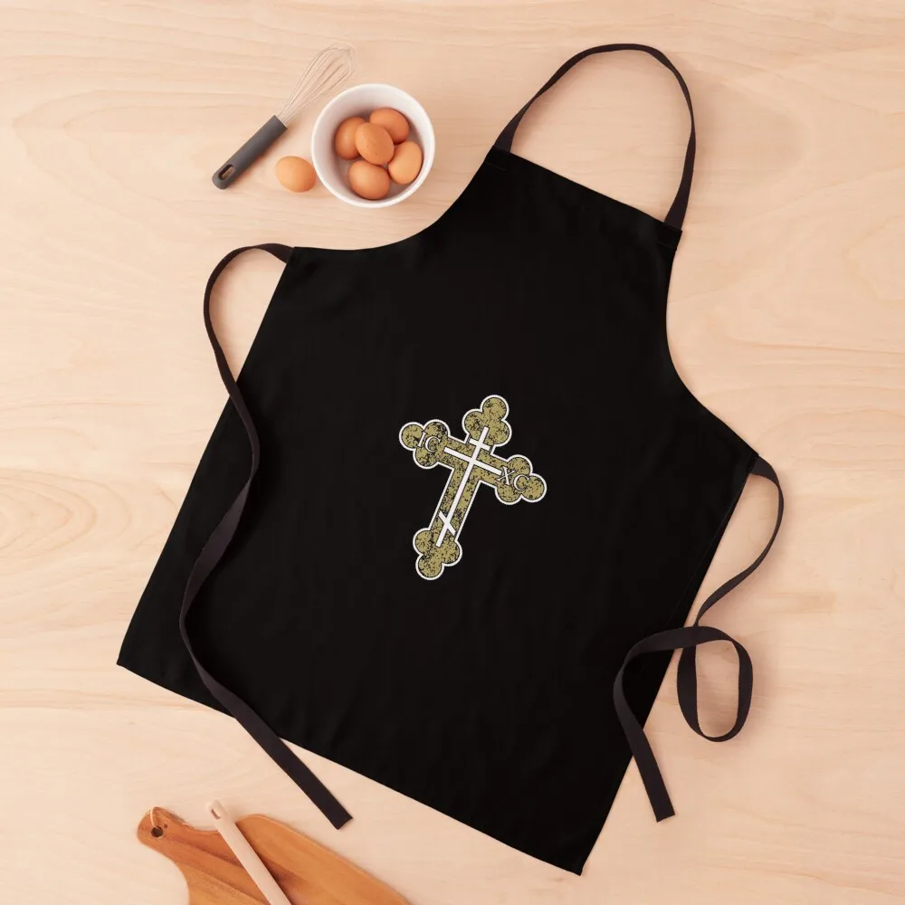 

IC XC NIKA Cross Christogram Orthodox Eastern Christian Side Apron Beauty New year's Art women's work Apron