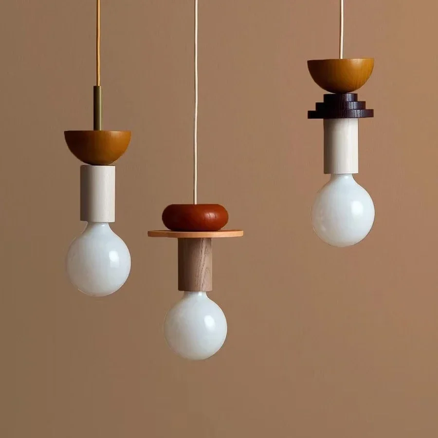 MandosBor-Plafonnier LED suspendu en bois, design nordique, luminaire décoratif d'intérieur, idéal pour une cuisine ou un restaurant