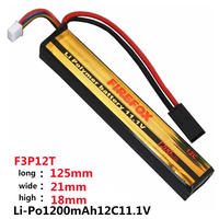 Genuine Firefox 11.1V 1200mAh 12C Li Po battery soft bullet gun Jinming 8th generation Ren Xiang toy F3P12T