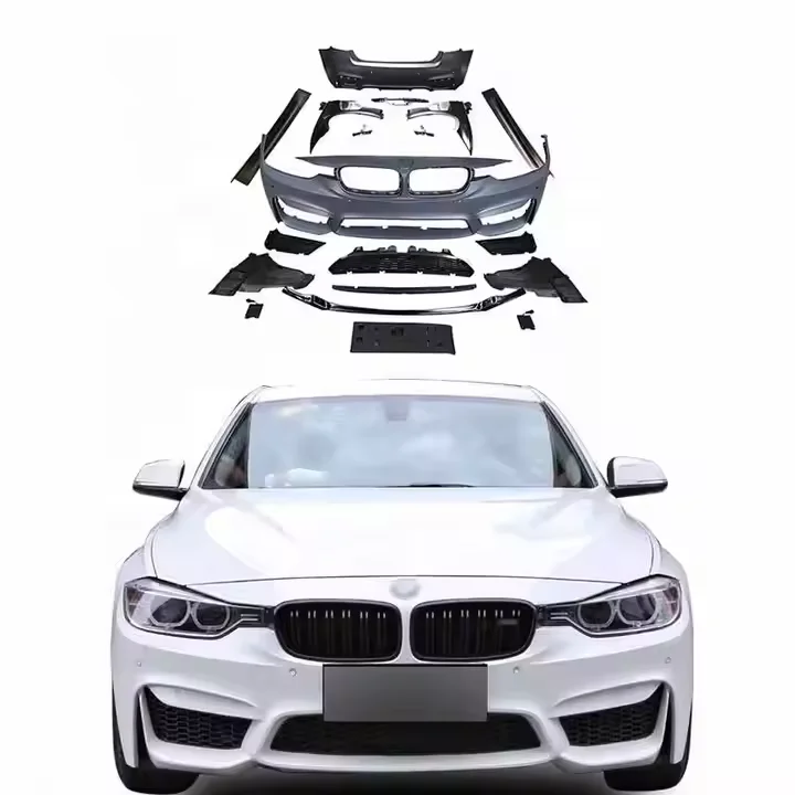 

YICKU Body Kit For BMW 3 Series F30 F35 facelift M3 Style Front Bumper Wheel Eyebrows Side Skirts Hot Sales PP Material