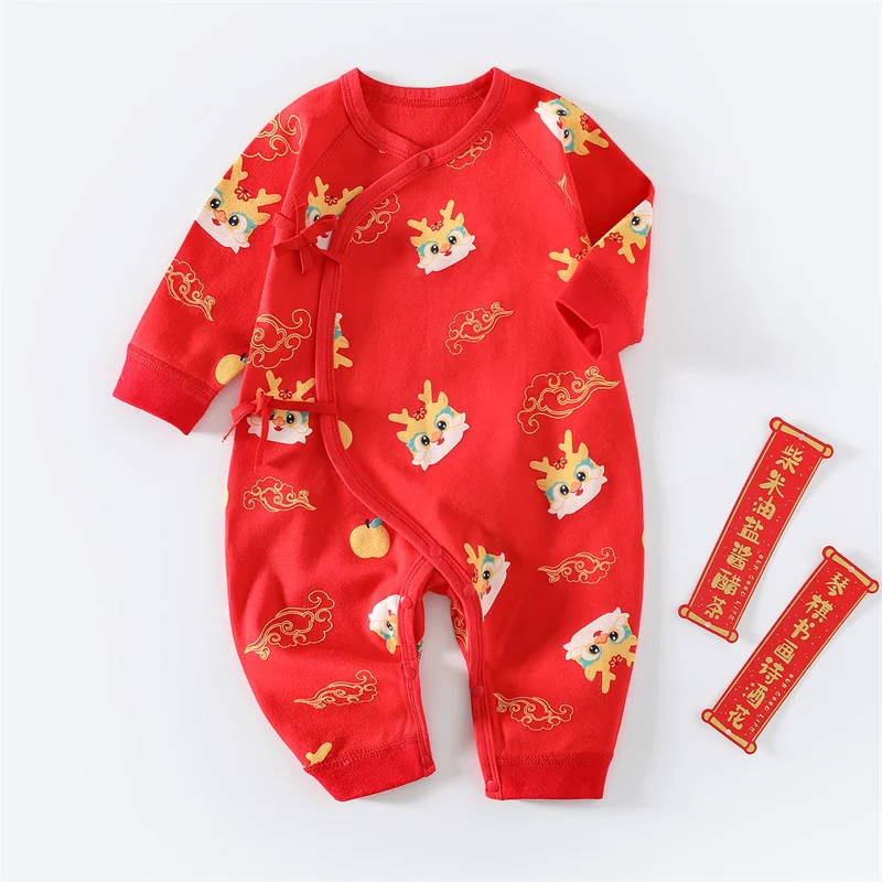 Newborn One-pieces Baby Boy Clothes Spring Autumn Kids Long Sleeved Cotton Jumpsuit Children Loose Casual Crawling Suit Romper