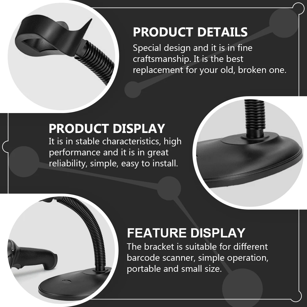 

1pc Multifunctional Barcode Scanner Holding Rack Scan Apparatus Stand General Supermarket Mall Plastic Holder Portable