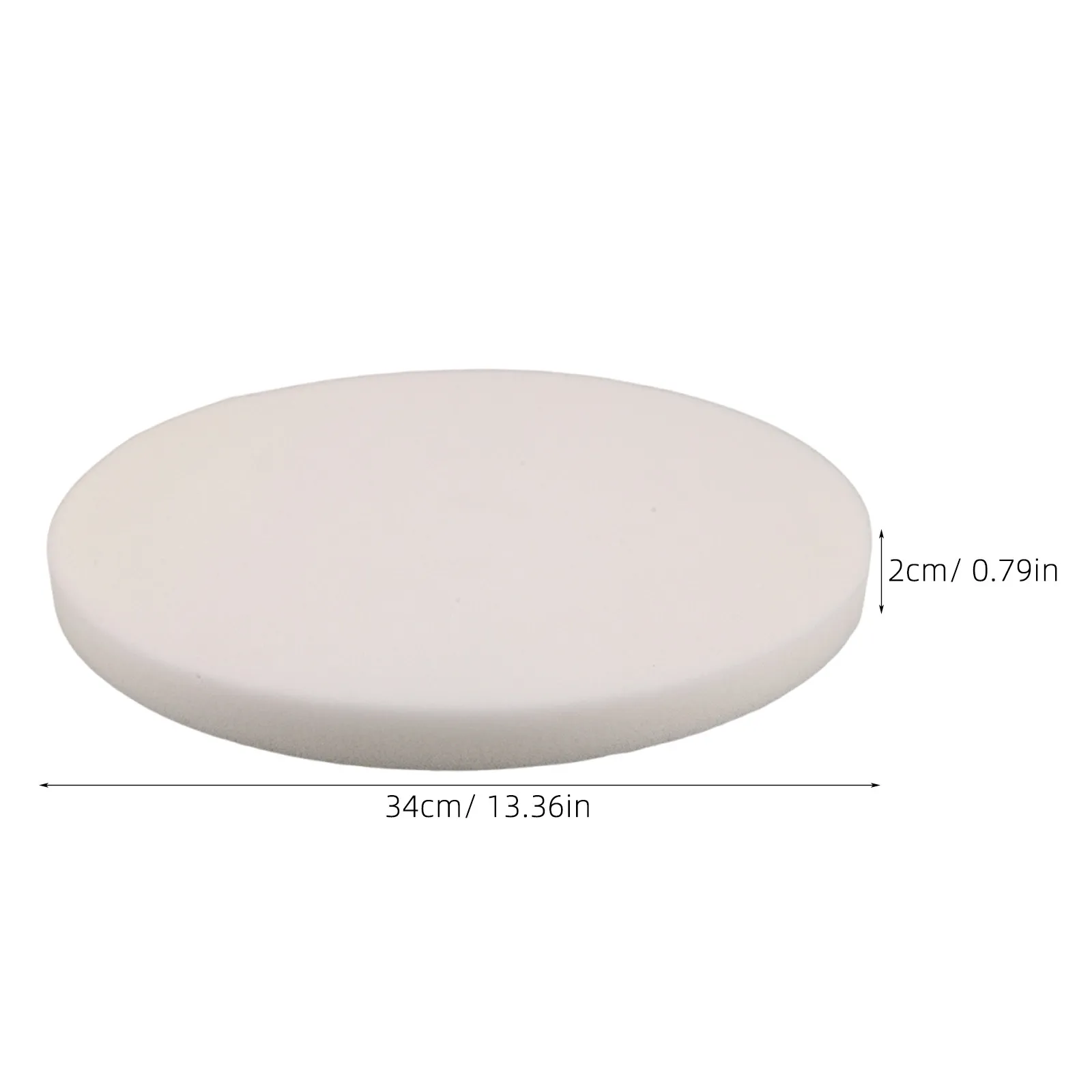 2Pcs Round Foam Chair Cushion Pads Replacement 13.4x0.8in Soft Seat Filler Inserts for Dining Chairs Bar Stools Sofa Cushion
