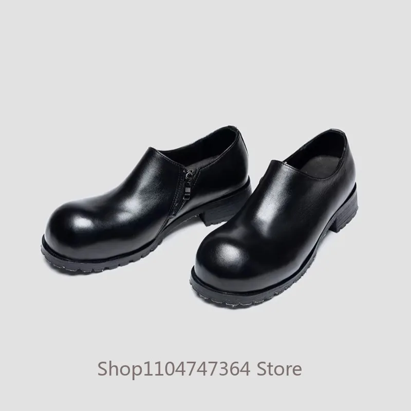 Luxury Designer Shoes Men's Loafers Casual Comfortable Thick Sole Genuine Leather Fashion Work Youth Dress Leather Shoes Male