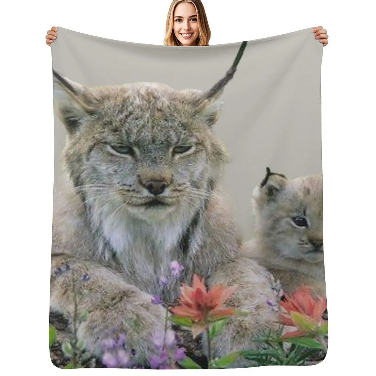 Lynx Canada Throw Blanket Quilt Tourist for winter Blankets For Sofas Cute Soft Plaid Blankets