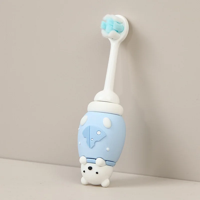 Baby Toothbrush Cute Cartoon Toothbrush for Children Bamboo Charcoal Short Handle Children's Toothbrush Teeth Care