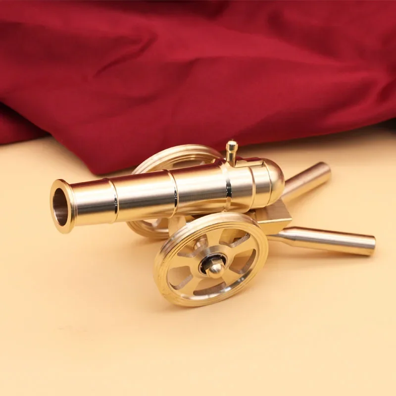 

Mini Copper Cannon Figurine Model Army Cannon Souvenir Decompression Toy Desktop Ornaments Office Home Decor Kids Gifts