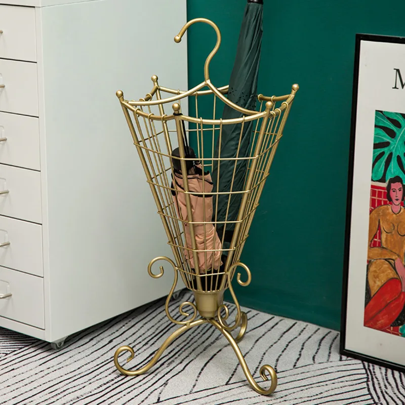 

Nordic wrought iron umbrella stand commercial hanging umbrella stand door umbrella bucket umbrella storage rack