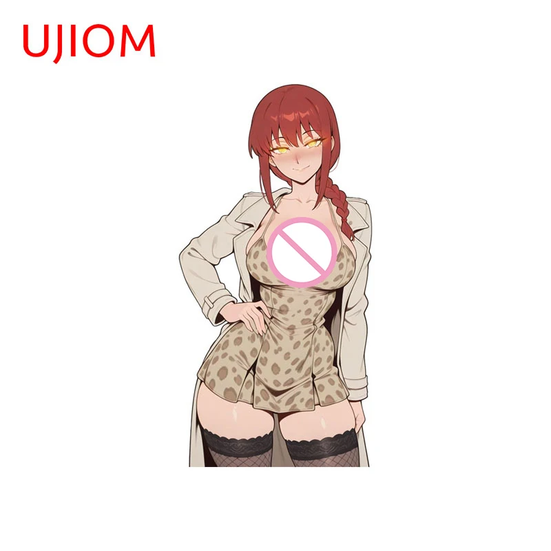 UJIOM Makima Beautiful Girl Wall Sticker Artistic Tendy Attractive Scratch Proof PVC Decal Suitable For Computer Case Decoration