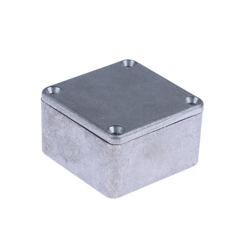 Hot Sale Silver Aluminium Enclosure Electronic Diecast Stompbox Project Box 1590LB 50*50*3mm