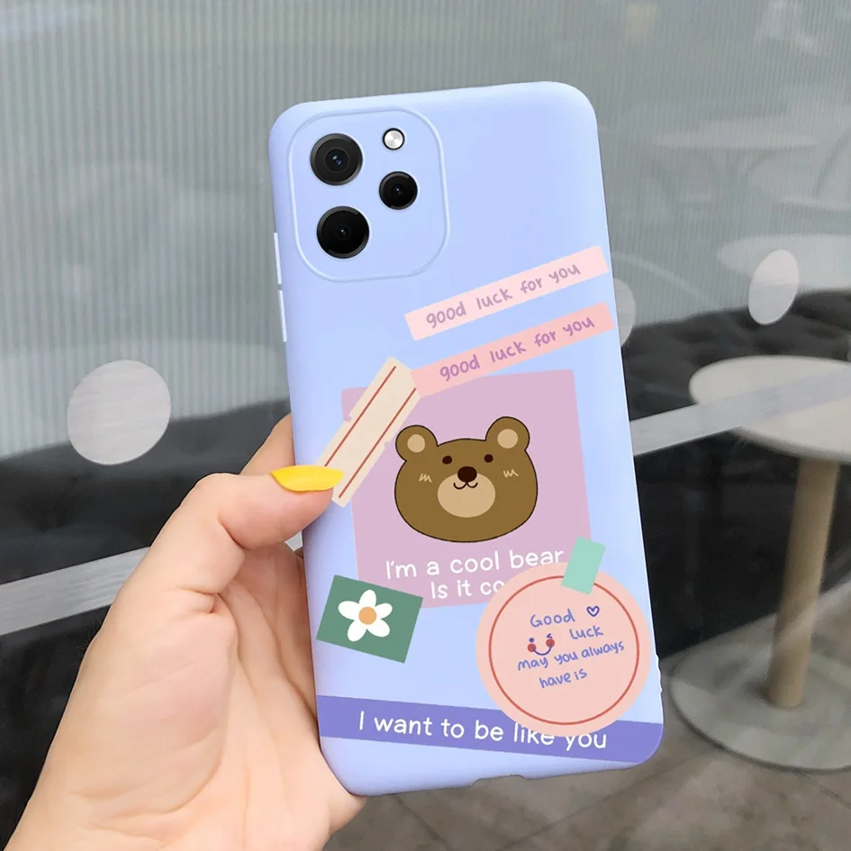 Lovely Panda Case For Huawei Nova Y61 4G Back Cover Slim Matte Silicone Phone Cases For Huawei Nova Y61 2022 NovaY61 Y 61 Fundas