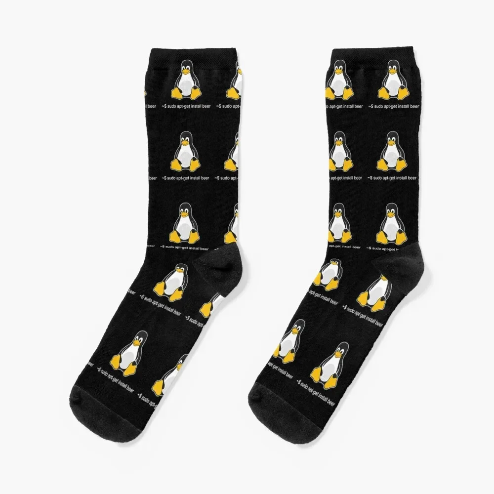 

Linux sudo get me a beer Socks sheer loose men cotton high quality hiphop Men's Socks Women's