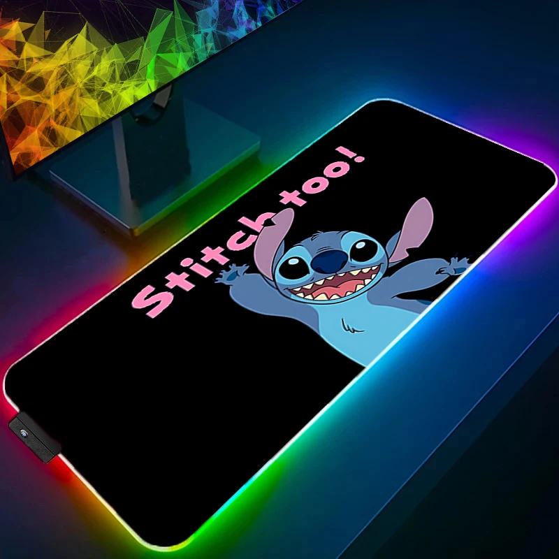 

LED Mouse Pad S-stitch Gaming Large Gamer Keyboard Desk Mat Table Carpet RGB 900x400 Mousepad XXL Backlight For Computer CS